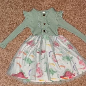 Toddler girls dinosaur dress Size 2T